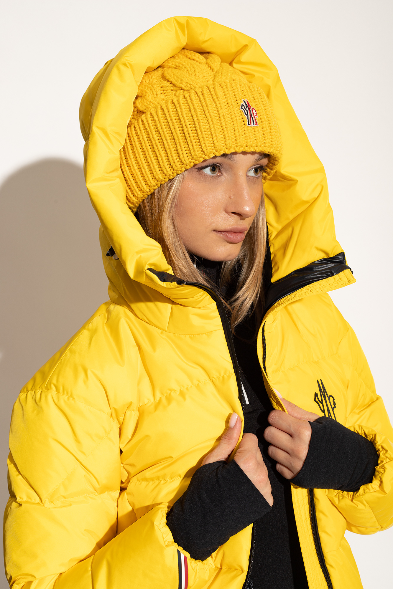 Moncler yellow hat online